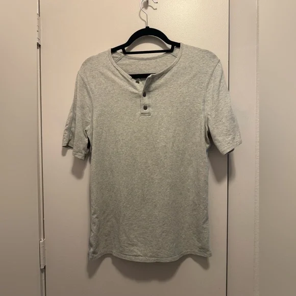 Lululemon Men’s Small 1/4 Button Up Cotton Jersey T Shirt Grey - Picture 1 of 8